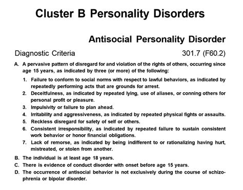 Antisocial Personality Disorder DSM